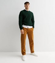 New Look Rust Straight Fit Trousers